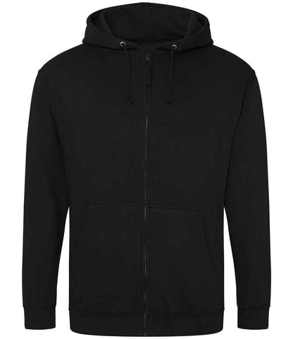 Just Hoods JH050 Deep Black Front -  Ready to be Embroidered and Printed by Custard Workwear - Cheap Personalised and Customised Workwear in Nottinghamshire, Derbyshire and Leicestershire
