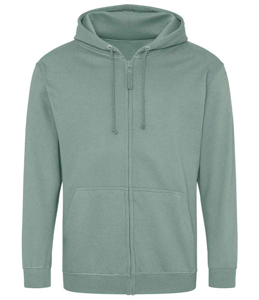 Just Hoods JH050 Dusty Green Front -  Ready to be Embroidered and Printed by Custard Workwear - Cheap Personalised and Customised Workwear in Nottinghamshire, Derbyshire and Leicestershire