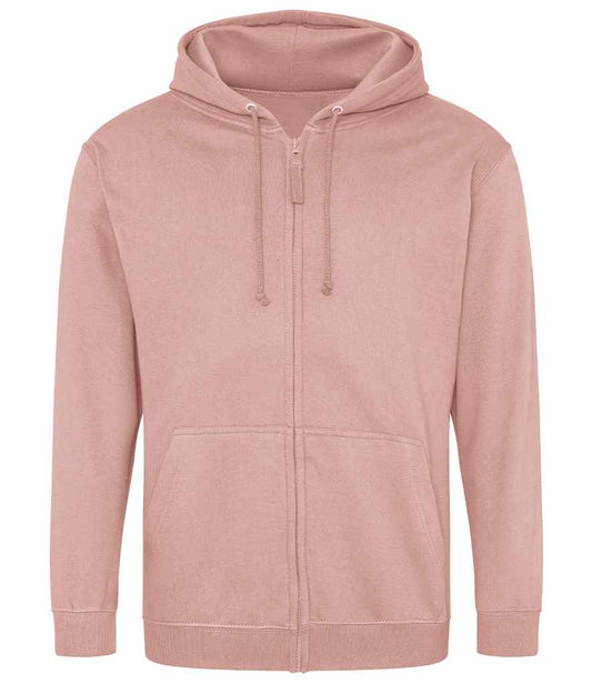Just Hoods JH050 Dusty Pink Front -  Ready to be Embroidered and Printed by Custard Workwear - Cheap Personalised and Customised Workwear in Nottinghamshire, Derbyshire and Leicestershire
