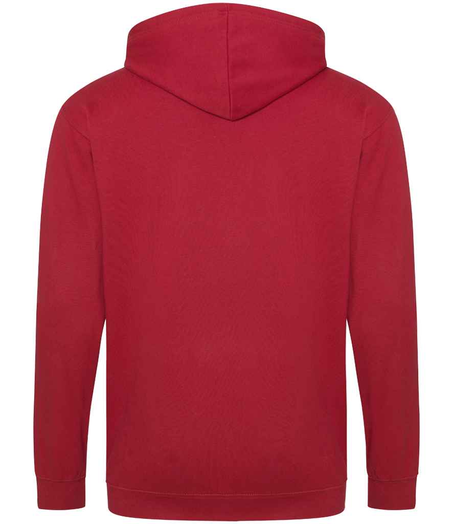 Just Hoods JH050 Fire Red Back -  Ready to be Embroidered and Printed by Custard Workwear - Cheap Personalised and Customised Workwear in Nottinghamshire, Derbyshire and Leicestershire