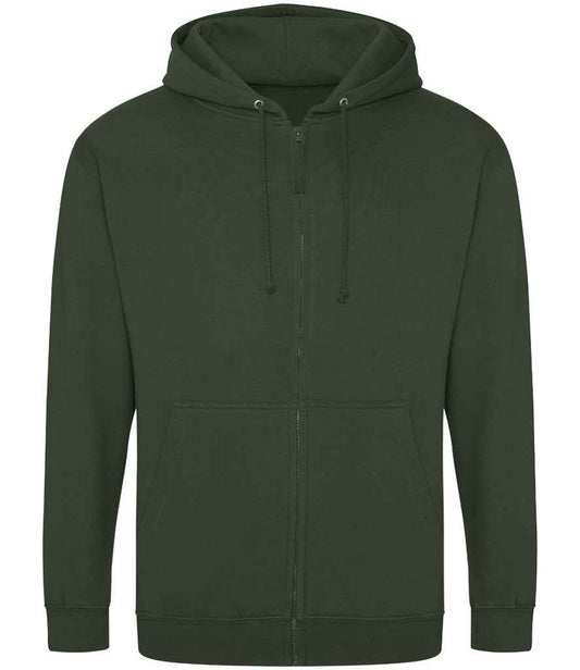 Just Hoods JH050 Forest Green Front -  Ready to be Embroidered and Printed by Custard Workwear - Cheap Personalised and Customised Workwear in Nottinghamshire, Derbyshire and Leicestershire