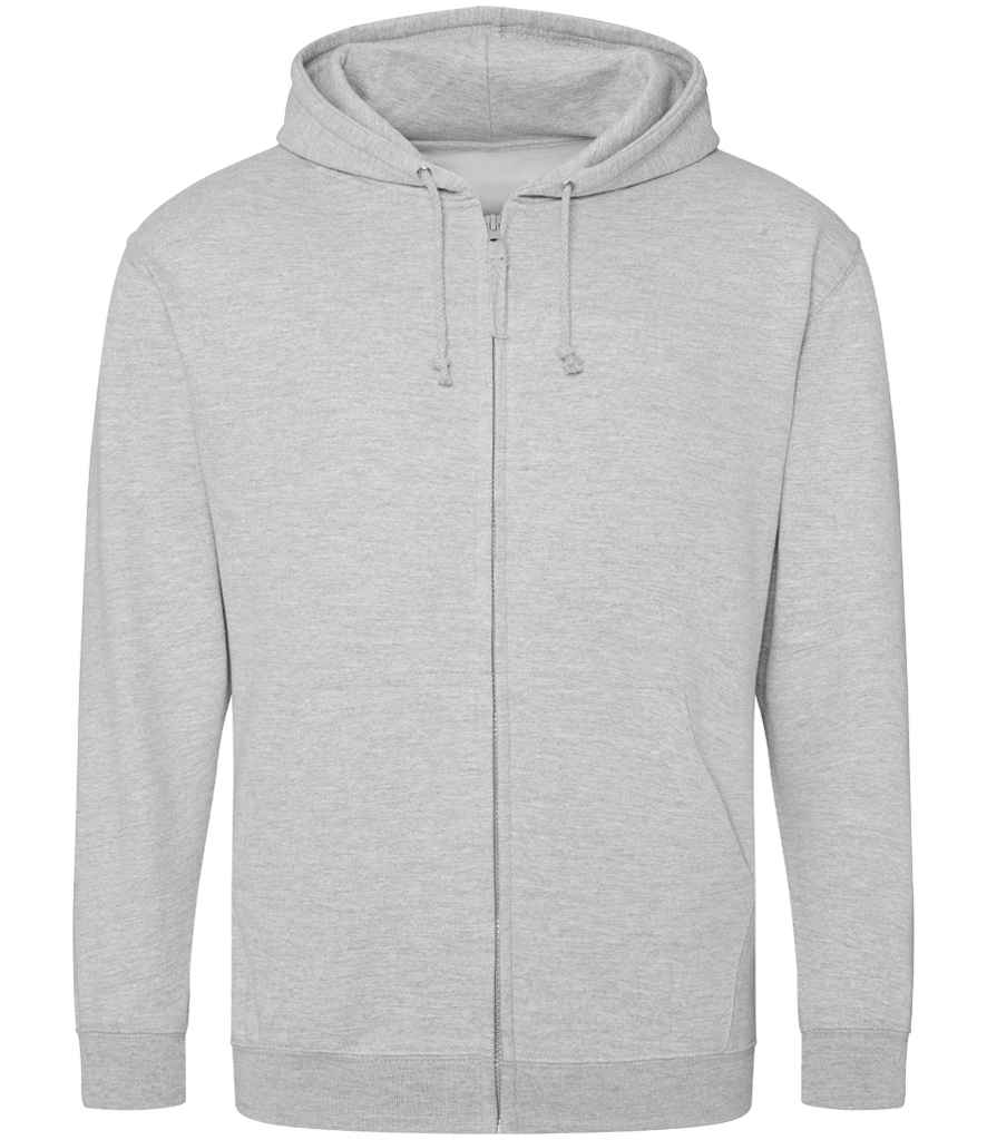 Just Hoods JH050 Heather Grey Front -  Ready to be Embroidered and Printed by Custard Workwear - Cheap Personalised and Customised Workwear in Nottinghamshire, Derbyshire and Leicestershire