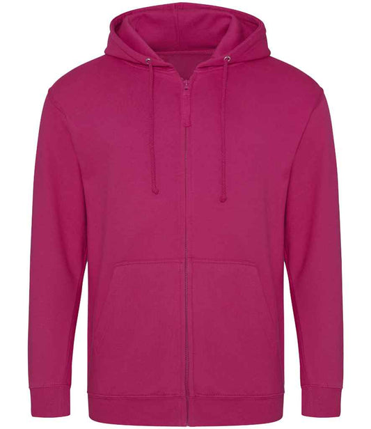 Just Hoods JH050 Hot Pink Front -  Ready to be Embroidered and Printed by Custard Workwear - Cheap Personalised and Customised Workwear in Nottinghamshire, Derbyshire and Leicestershire