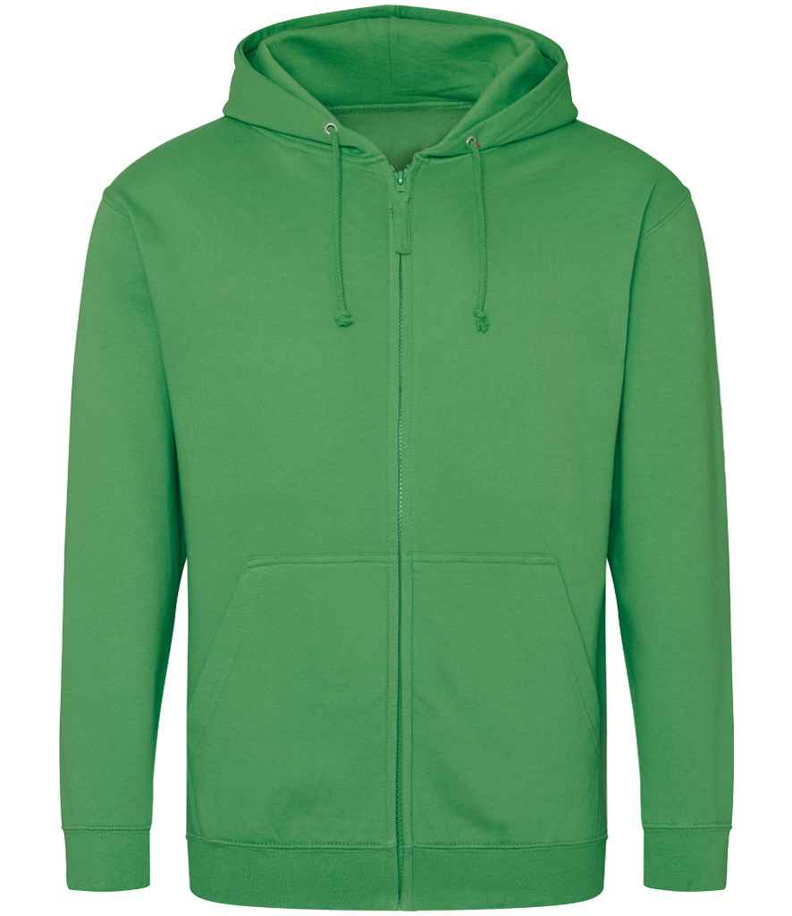 Just Hoods JH050 Kelly Green Front -  Ready to be Embroidered and Printed by Custard Workwear - Cheap Personalised and Customised Workwear in Nottinghamshire, Derbyshire and Leicestershire