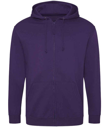 Just Hoods JH050 Purple Front -  Ready to be Embroidered and Printed by Custard Workwear - Cheap Personalised and Customised Workwear in Nottinghamshire, Derbyshire and Leicestershire
