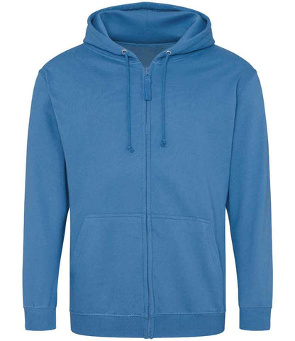 Just Hoods JH050 Sapphire Blue Front -  Ready to be Embroidered and Printed by Custard Workwear - Cheap Personalised and Customised Workwear in Nottinghamshire, Derbyshire and Leicestershire