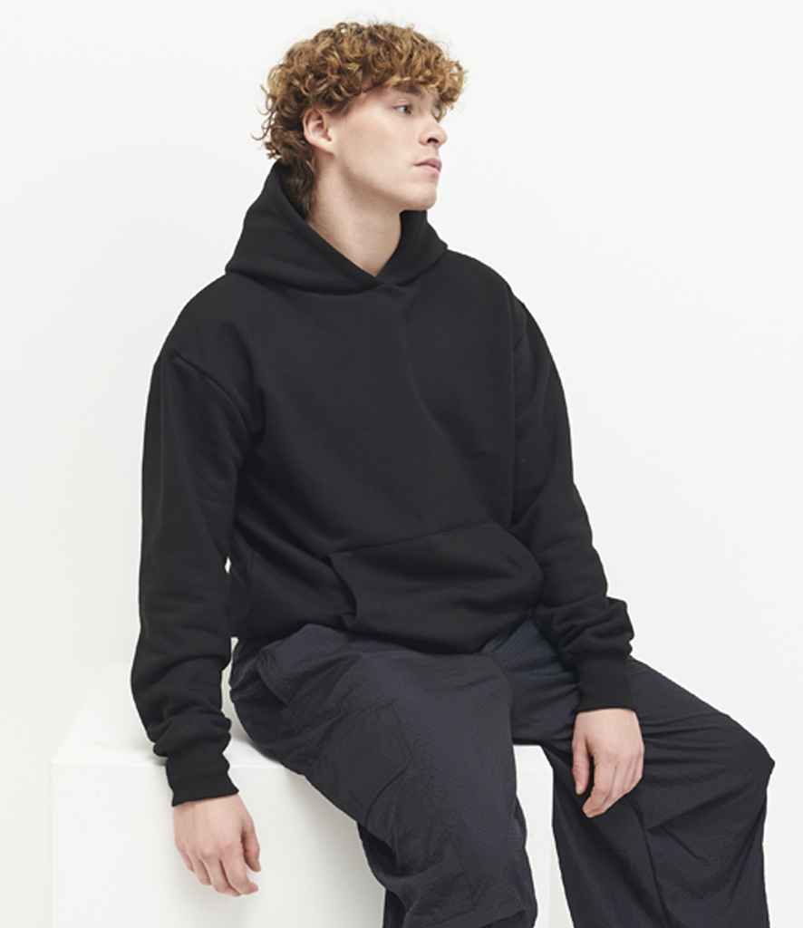 Just Hoods JH120 Deep Black Model -  Ready to be Embroidered and Printed by Custard Workwear - Cheap Personalised and Customised Workwear in Nottinghamshire, Derbyshire and Leicestershire