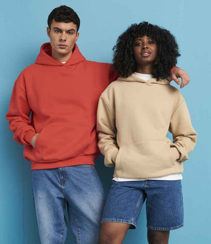 Just Hoods JH120 Soft Red Model -  Ready to be Embroidered and Printed by Custard Workwear - Cheap Personalised and Customised Workwear in Nottinghamshire, Derbyshire and Leicestershire