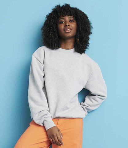 Just Hoods JH123 Heather Grey Model -  Ready to be Embroidered and Printed by Custard Workwear - Cheap Personalised and Customised Workwear in Nottinghamshire, Derbyshire and Leicestershire