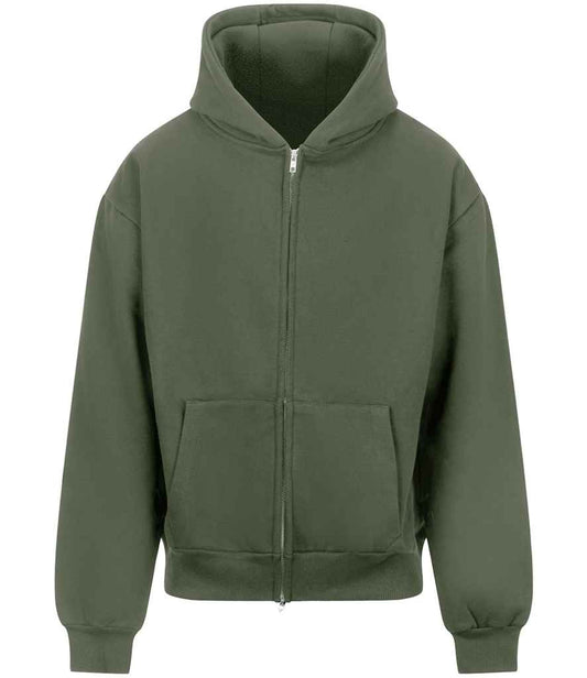 Just Hoods JH125 Earthy Green Front -  Ready to be Embroidered and Printed by Custard Workwear - Cheap Personalised and Customised Workwear in Nottinghamshire, Derbyshire and Leicestershire