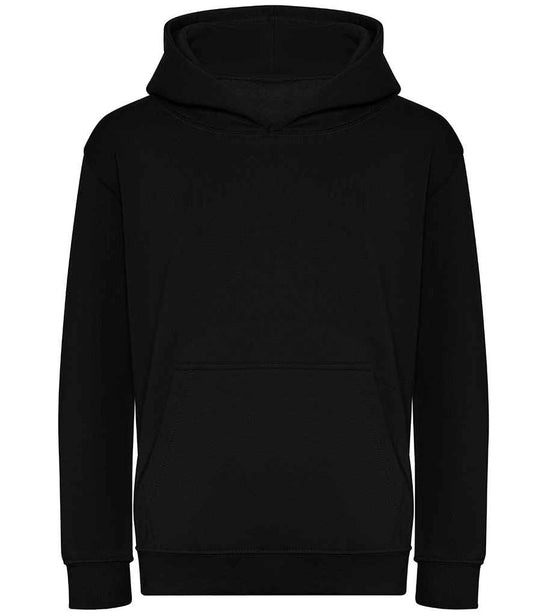 Just Hoods JH201B Deep black Front -  Ready to be Embroidered and Printed by Custard Workwear - Cheap Personalised and Customised Workwear in Nottinghamshire, Derbyshire and Leicestershire