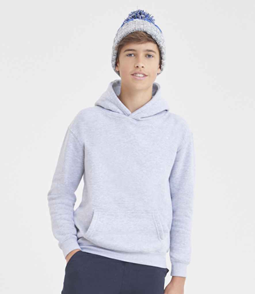 Just Hoods JH201B Heather grey Model -  Ready to be Embroidered and Printed by Custard Workwear - Cheap Personalised and Customised Workwear in Nottinghamshire, Derbyshire and Leicestershire