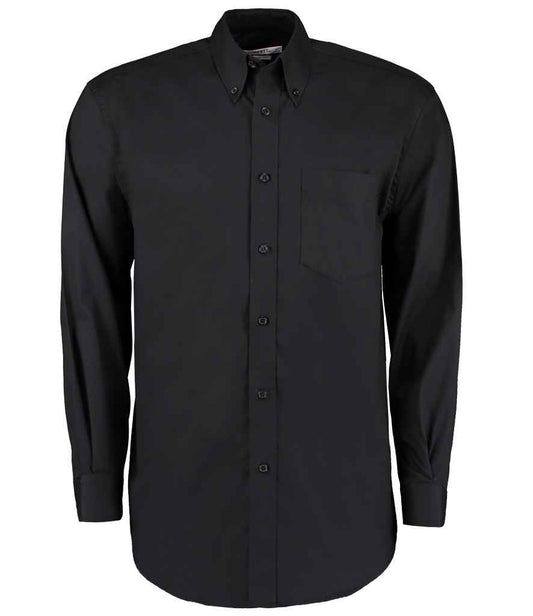 Kustom Kit K105 Black Front -  Ready to be Embroidered and Printed by Custard Workwear - Cheap Personalised and Customised Workwear in Nottinghamshire, Derbyshire and Leicestershire
