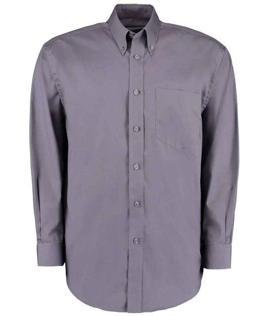 Kustom Kit K105 Charcoal Front -  Ready to be Embroidered and Printed by Custard Workwear - Cheap Personalised and Customised Workwear in Nottinghamshire, Derbyshire and Leicestershire