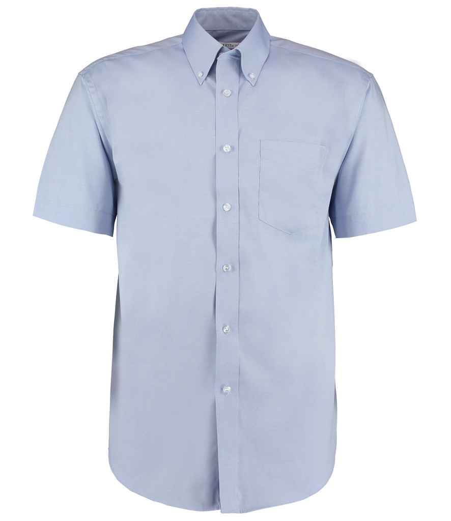 Kustom Kit K109 Light Blue Front -  Ready to be Embroidered and Printed by Custard Workwear - Cheap Personalised and Customised Workwear in Nottinghamshire, Derbyshire and Leicestershire