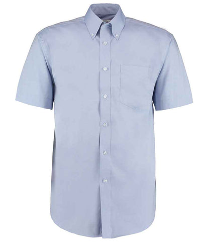 Kustom Kit K109 Light Blue Front -  Ready to be Embroidered and Printed by Custard Workwear - Cheap Personalised and Customised Workwear in Nottinghamshire, Derbyshire and Leicestershire