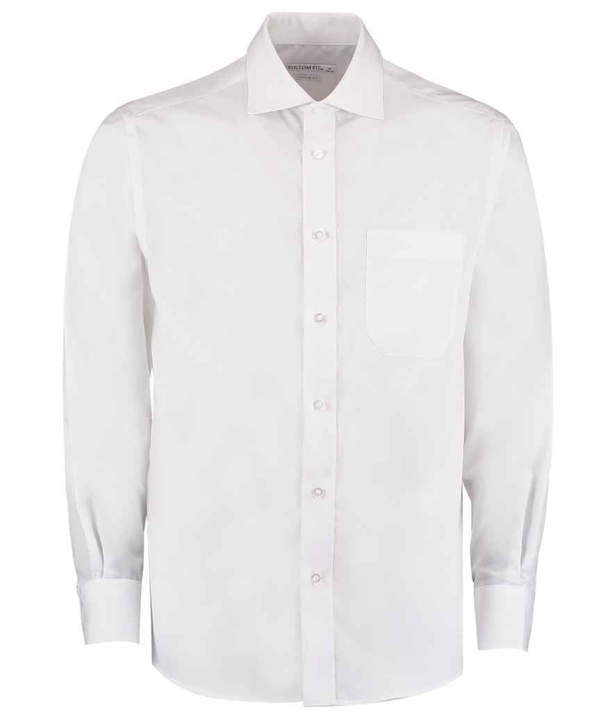 Kustom Kit K116 White Front -  Ready to be Printed by Custard Workwear - Cheap Personalised and Customised Workwear in Nottinghamshire, Derbyshire and Leicestershire