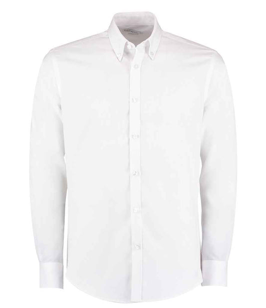 Kustom Kit K139 White Front -  Ready to be Embroidered and Printed by Custard Workwear - Cheap Personalised and Customised Workwear in Nottinghamshire, Derbyshire and Leicestershire