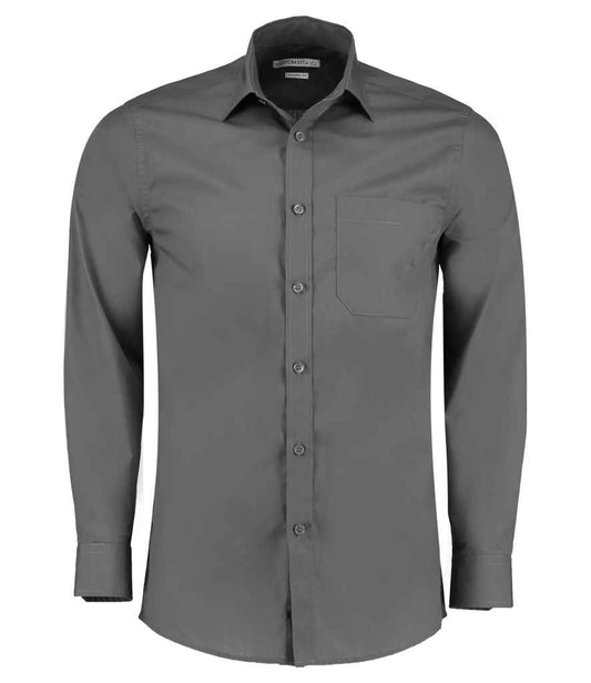 Kustom Kit K142 Graphite Grey Front -  Ready to be Printed by Custard Workwear - Cheap Personalised and Customised Workwear in Nottinghamshire, Derbyshire and Leicestershire