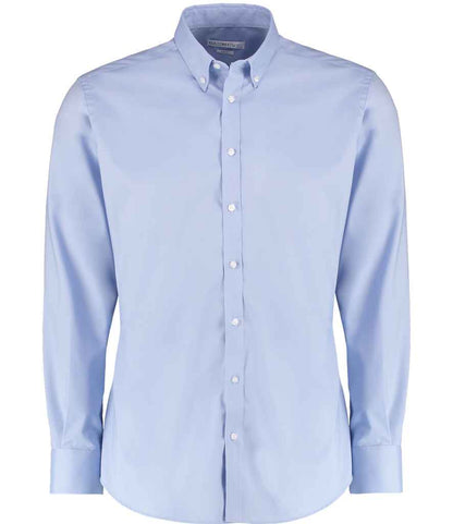 Kustom Kit K182 Light Blue Front -  Ready to be Embroidered and Printed by Custard Workwear - Cheap Personalised and Customised Workwear in Nottinghamshire, Derbyshire and Leicestershire