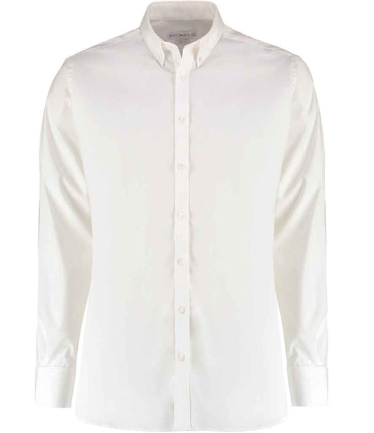 Kustom Kit K182 White Front -  Ready to be Embroidered and Printed by Custard Workwear - Cheap Personalised and Customised Workwear in Nottinghamshire, Derbyshire and Leicestershire