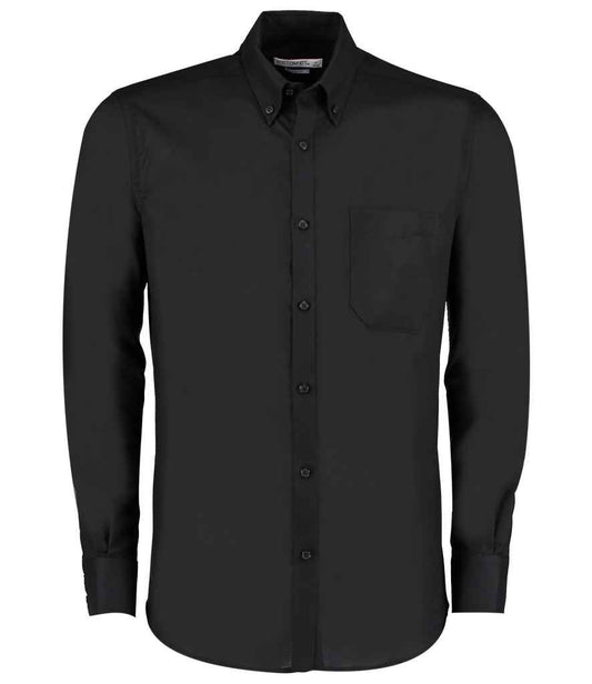 Kustom Kit K184 Black Front -  Ready to be Embroidered and Printed by Custard Workwear - Cheap Personalised and Customised Workwear in Nottinghamshire, Derbyshire and Leicestershire