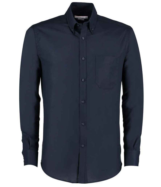 Kustom Kit K184 Navy Front -  Ready to be Embroidered and Printed by Custard Workwear - Cheap Personalised and Customised Workwear in Nottinghamshire, Derbyshire and Leicestershire