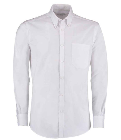 Kustom Kit K184 White Front -  Ready to be Embroidered and Printed by Custard Workwear - Cheap Personalised and Customised Workwear in Nottinghamshire, Derbyshire and Leicestershire