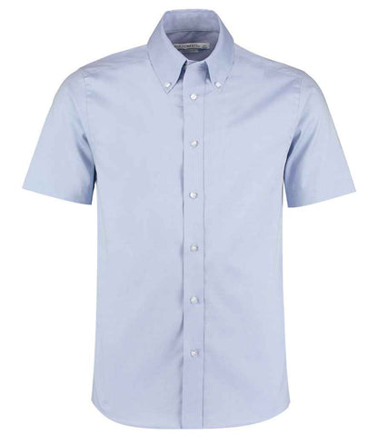Kustom Kit K187 Light Blue Front -  Ready to be Embroidered and Printed by Custard Workwear - Cheap Personalised and Customised Workwear in Nottinghamshire, Derbyshire and Leicestershire
