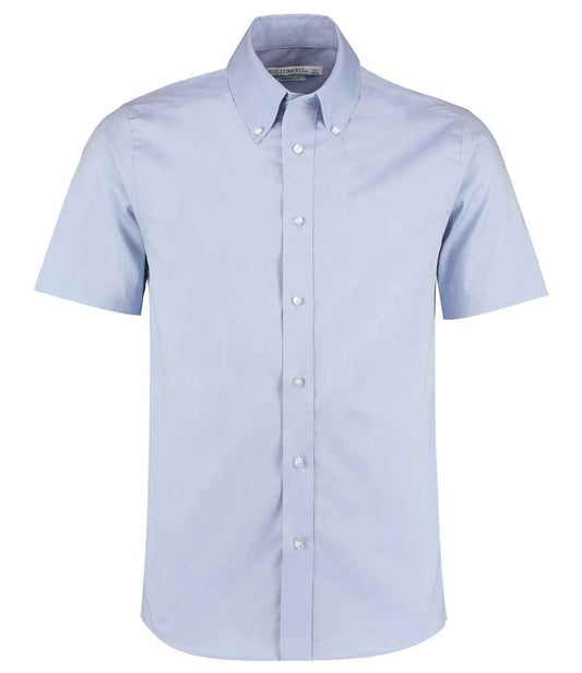 Kustom Kit K187 Light Blue Front -  Ready to be Embroidered and Printed by Custard Workwear - Cheap Personalised and Customised Workwear in Nottinghamshire, Derbyshire and Leicestershire