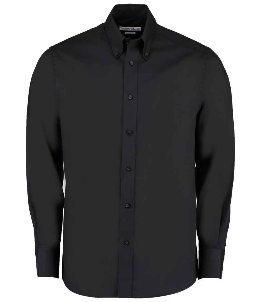 Kustom Kit K188 Black Front -  Ready to be Embroidered and Printed by Custard Workwear - Cheap Personalised and Customised Workwear in Nottinghamshire, Derbyshire and Leicestershire
