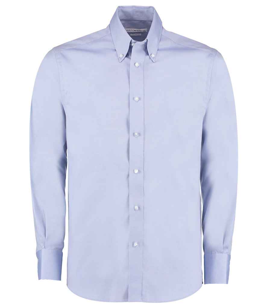 Kustom Kit K188 Light Blue Front -  Ready to be Embroidered and Printed by Custard Workwear - Cheap Personalised and Customised Workwear in Nottinghamshire, Derbyshire and Leicestershire