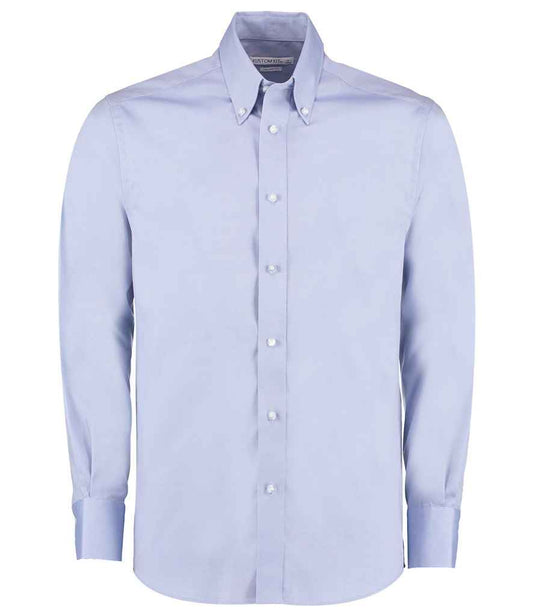 Kustom Kit K188 Light Blue Front -  Ready to be Embroidered and Printed by Custard Workwear - Cheap Personalised and Customised Workwear in Nottinghamshire, Derbyshire and Leicestershire