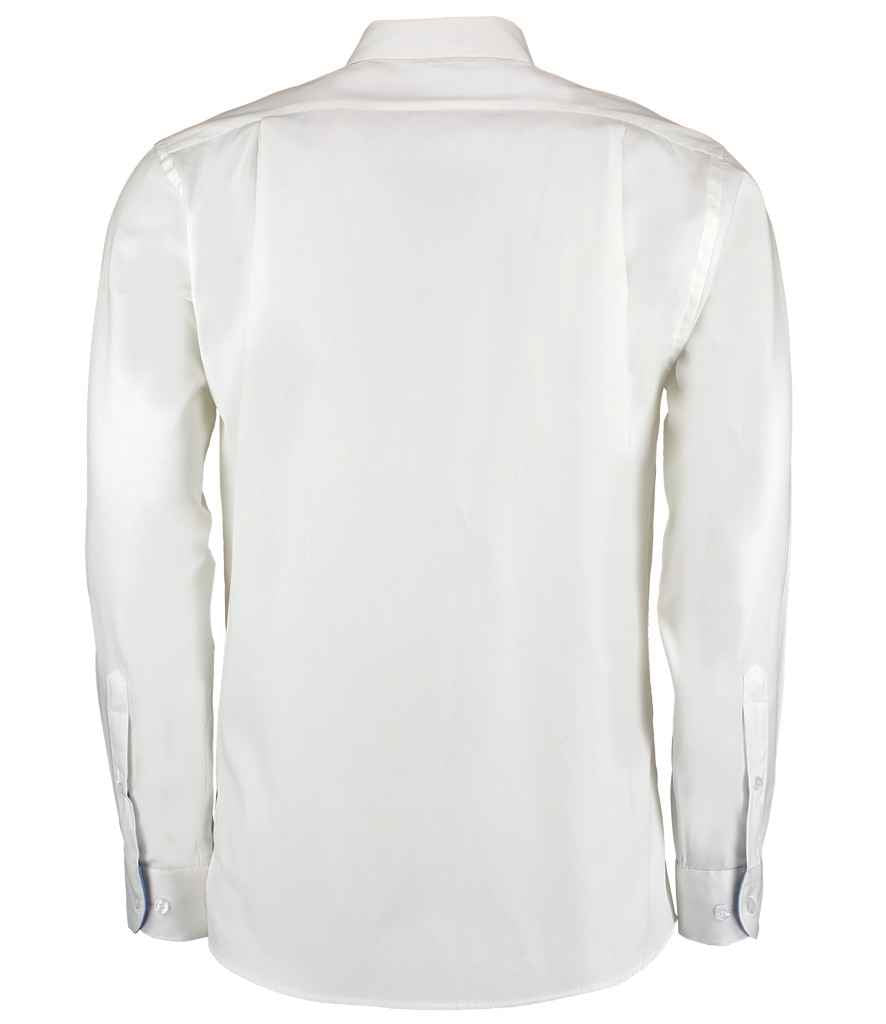 Kustom Kit K190 White/Mid Blue Back -  Ready to be Embroidered and Printed by Custard Workwear - Cheap Personalised and Customised Workwear in Nottinghamshire, Derbyshire and Leicestershire