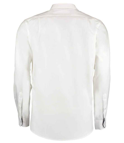 Kustom Kit K190 White/Navy Back -  Ready to be Embroidered and Printed by Custard Workwear - Cheap Personalised and Customised Workwear in Nottinghamshire, Derbyshire and Leicestershire