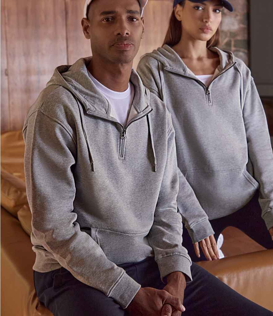 Kustom Kit K336 Heather Grey Model -  Ready to be Embroidered and Printed by Custard Workwear - Cheap Personalised and Customised Workwear in Nottinghamshire, Derbyshire and Leicestershire