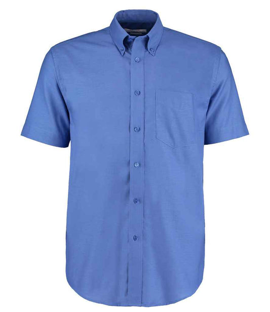 Kustom Kit K350 Italian Blue Front -  Ready to be Embroidered and Printed by Custard Workwear - Cheap Personalised and Customised Workwear in Nottinghamshire, Derbyshire and Leicestershire