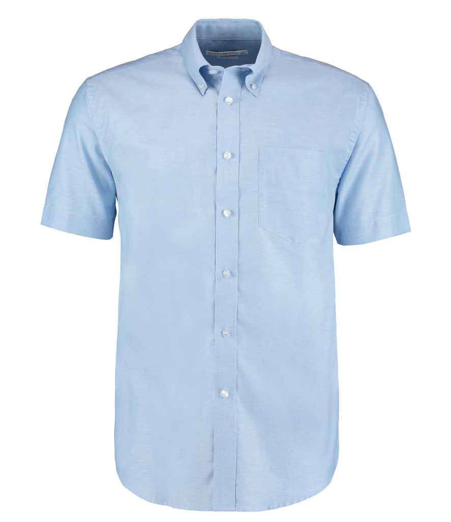 Kustom Kit K350 Light Blue Front -  Ready to be Embroidered and Printed by Custard Workwear - Cheap Personalised and Customised Workwear in Nottinghamshire, Derbyshire and Leicestershire