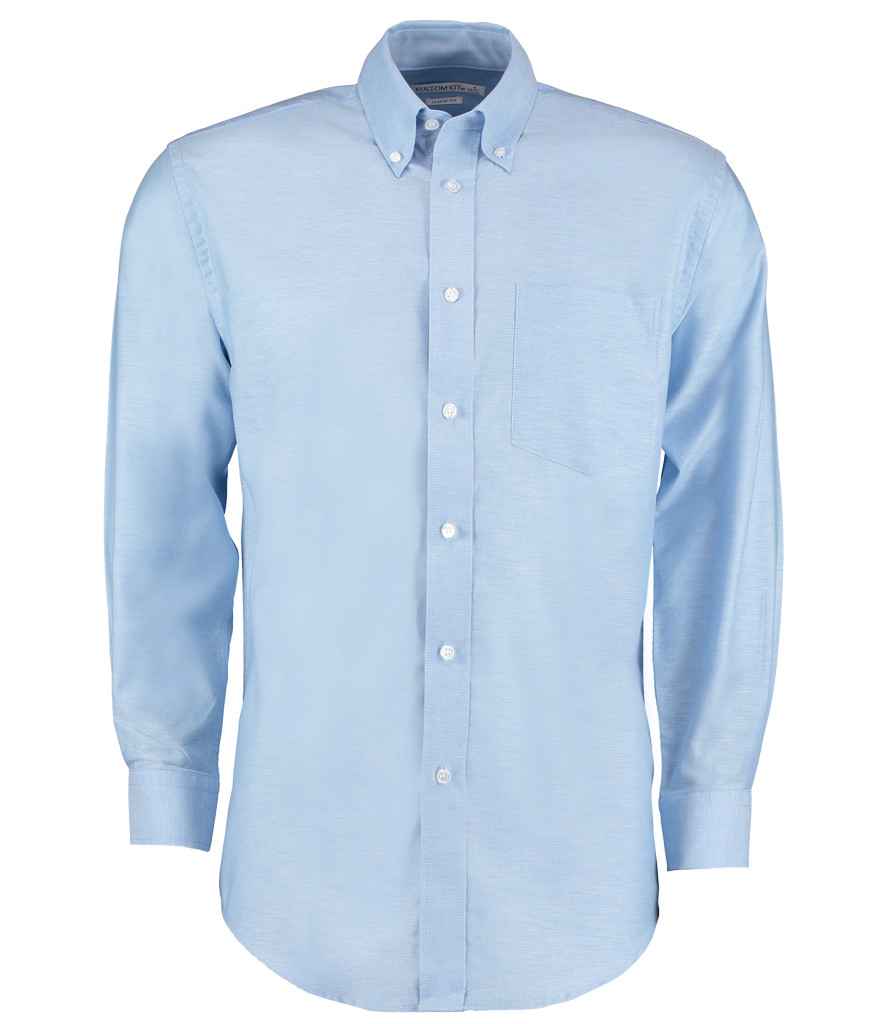 Kustom Kit K351 Light Blue Front -  Ready to be Embroidered and Printed by Custard Workwear - Cheap Personalised and Customised Workwear in Nottinghamshire, Derbyshire and Leicestershire