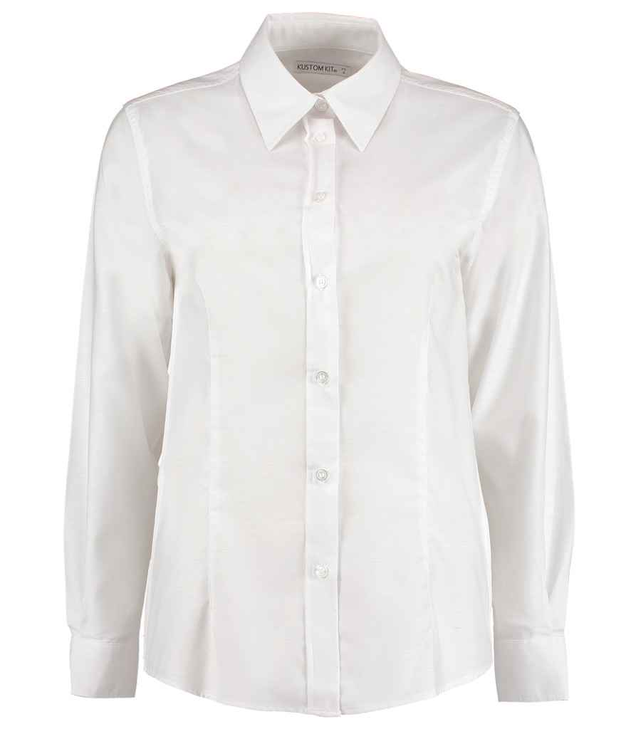 Kustom Kit K361 White Front -  Ready to be Embroidered and Printed by Custard Workwear - Cheap Personalised and Customised Workwear in Nottinghamshire, Derbyshire and Leicestershire