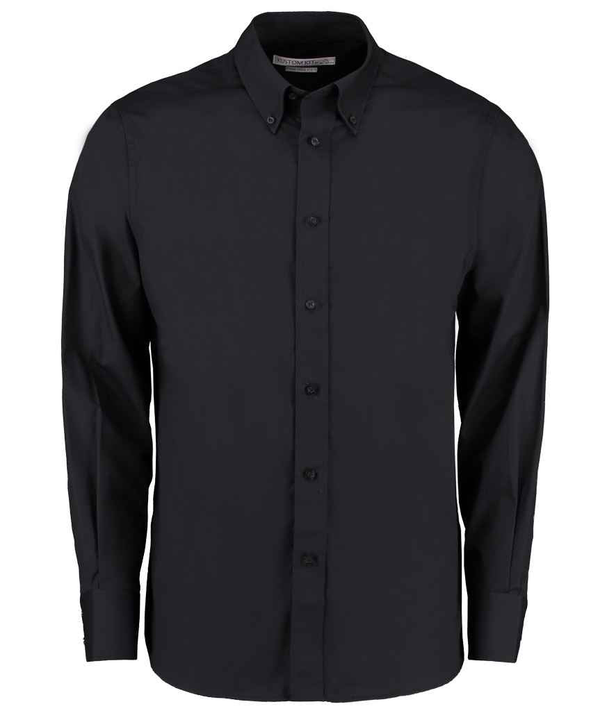 Kustom Kit K386 Black Front -  Ready to be Printed by Custard Workwear - Cheap Personalised and Customised Workwear in Nottinghamshire, Derbyshire and Leicestershire