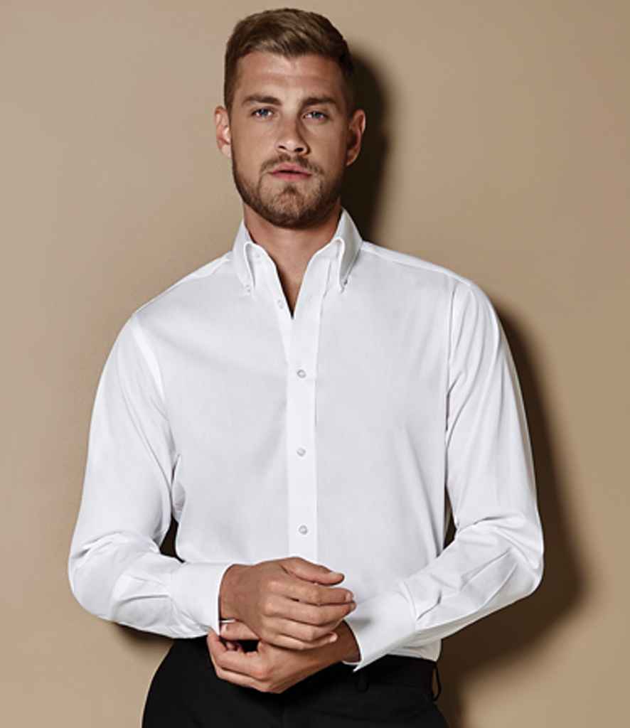 Kustom Kit K386 White Model -  Ready to be Printed by Custard Workwear - Cheap Personalised and Customised Workwear in Nottinghamshire, Derbyshire and Leicestershire