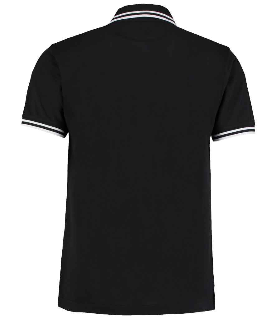 Kustom Kit K409 Black/White Back -  Ready to be Embroidered and Printed by Custard Workwear - Cheap Personalised and Customised Workwear in Nottinghamshire, Derbyshire and Leicestershire