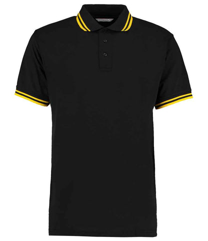 Kustom Kit K409 Black/Yellow Front -  Ready to be Embroidered and Printed by Custard Workwear - Cheap Personalised and Customised Workwear in Nottinghamshire, Derbyshire and Leicestershire