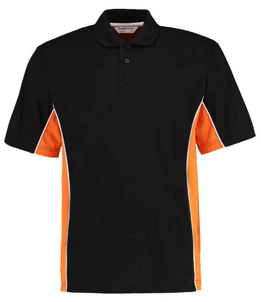 Kustom Kit K475 Black/Orange Front -  Ready to be Embroidered and Printed by Custard Workwear - Cheap Personalised and Customised Workwear in Nottinghamshire, Derbyshire and Leicestershire