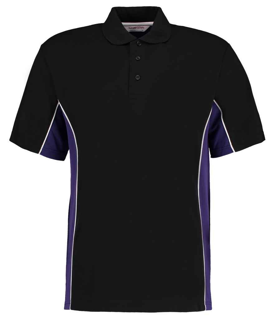 Kustom Kit K475 Black/Purple Front -  Ready to be Embroidered and Printed by Custard Workwear - Cheap Personalised and Customised Workwear in Nottinghamshire, Derbyshire and Leicestershire