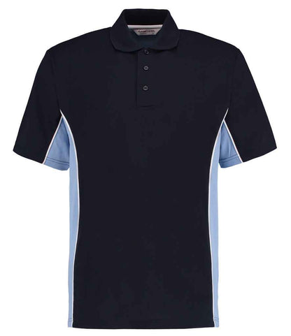 Kustom Kit K475 Navy/Light Blue Front -  Ready to be Embroidered and Printed by Custard Workwear - Cheap Personalised and Customised Workwear in Nottinghamshire, Derbyshire and Leicestershire