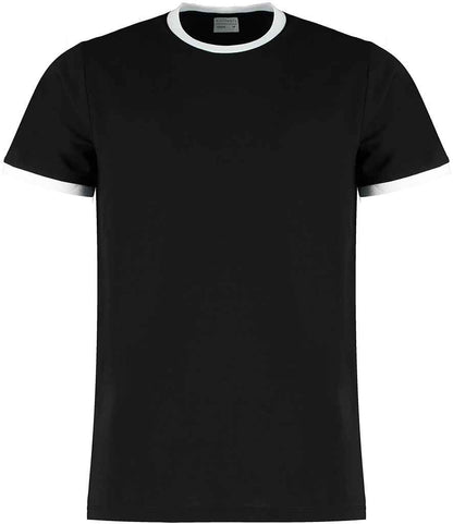 Kustom Kit K508 Black/White Front -  Ready to be Printed by Custard Workwear - Cheap Personalised and Customised Workwear in Nottinghamshire, Derbyshire and Leicestershire
