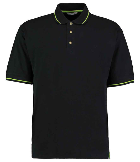 Kustom Kit K606 Black/Lime Green Front -  Ready to be Embroidered and Printed by Custard Workwear - Cheap Personalised and Customised Workwear in Nottinghamshire, Derbyshire and Leicestershire