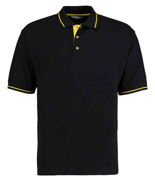 Kustom Kit K606 Black/Yellow Front -  Ready to be Embroidered and Printed by Custard Workwear - Cheap Personalised and Customised Workwear in Nottinghamshire, Derbyshire and Leicestershire